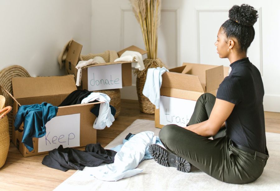 Decluttering during a move